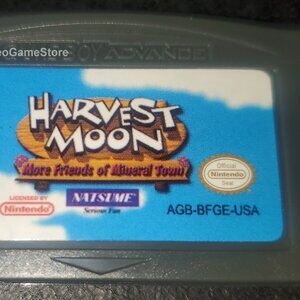 Harvest Moon More Friends of Mineral Town GBA Video Game Gameboy Advance